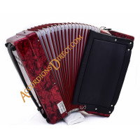 E. Soprani 4 voice 120 bass red piano accordion, MIDI options available